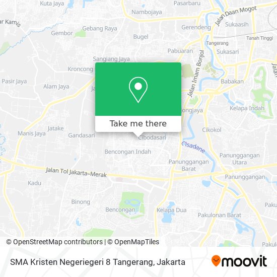 SMA Kristen Negeriegeri 8 Tangerang map