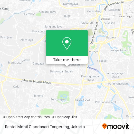 Rental Mobil Cibodasari Tangerang map