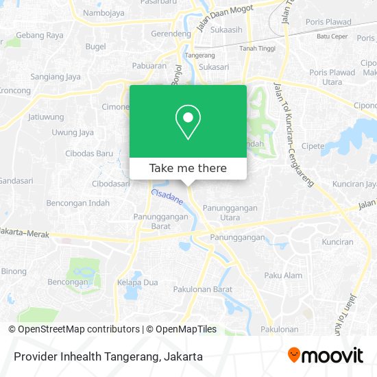 Provider Inhealth Tangerang map