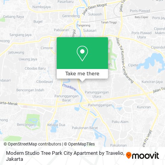 Modern Studio Tree Park City Apartment by Travelio map