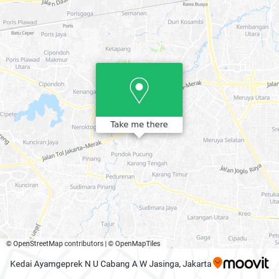 Kedai Ayamgeprek N U Cabang A W Jasinga map