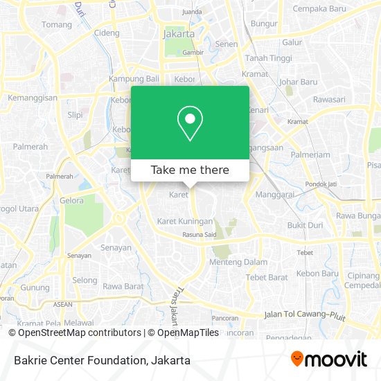 Bakrie Center Foundation map