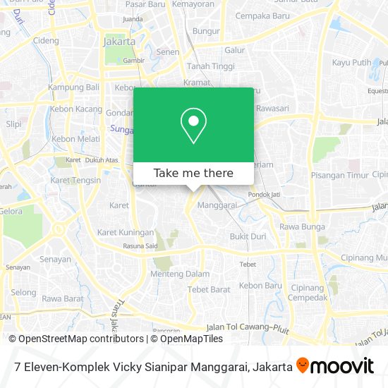 7 Eleven-Komplek Vicky Sianipar Manggarai map