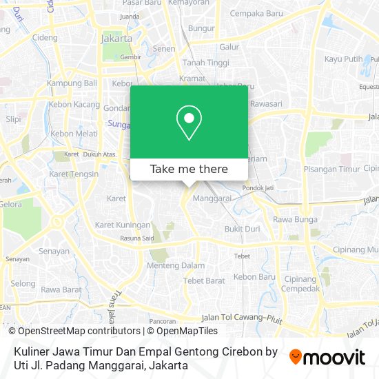 Kuliner Jawa Timur Dan Empal Gentong Cirebon by Uti Jl. Padang Manggarai map