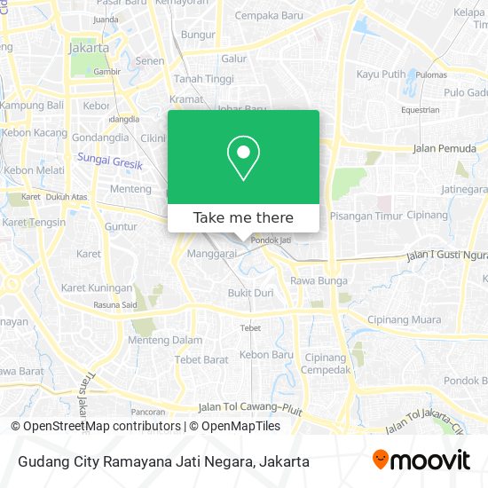 Gudang City Ramayana Jati Negara map