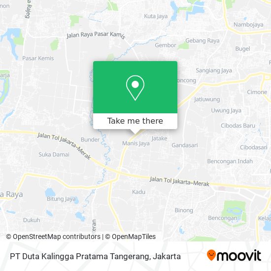 PT Duta Kalingga Pratama Tangerang map