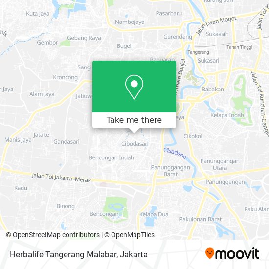Herbalife Tangerang Malabar map