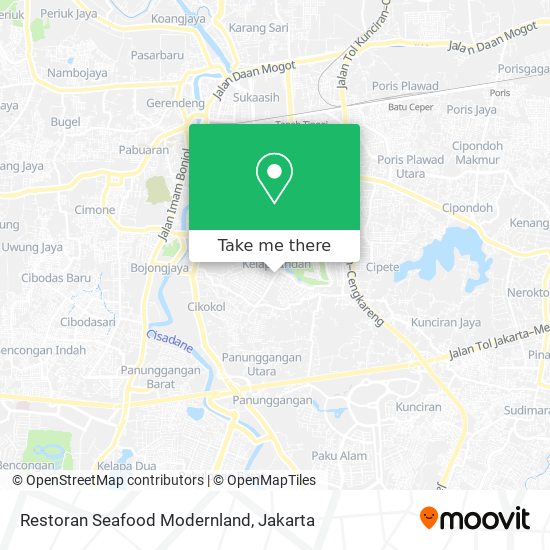 Restoran Seafood Modernland map