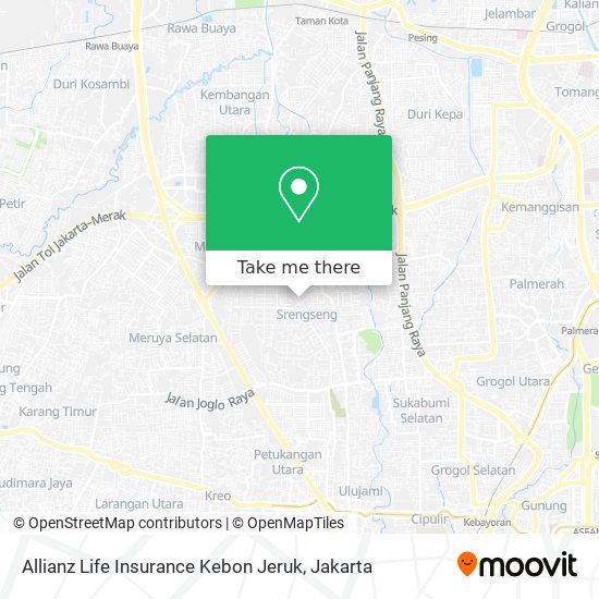 Allianz Life Insurance Kebon Jeruk map