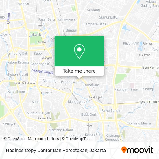 Hadines Copy Center Dan Percetakan map