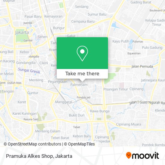 Pramuka Alkes Shop map