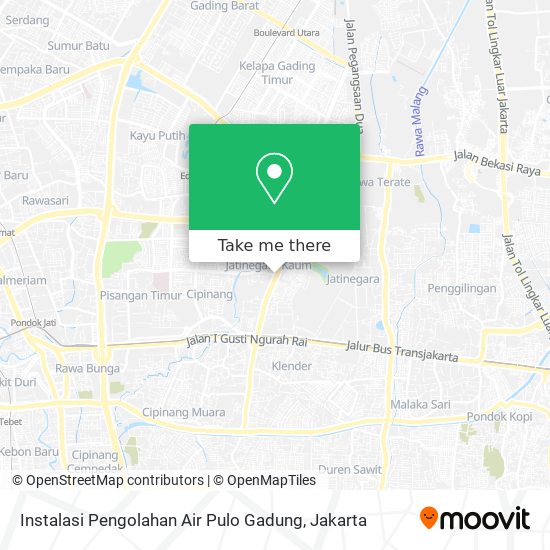 Instalasi Pengolahan Air Pulo Gadung map