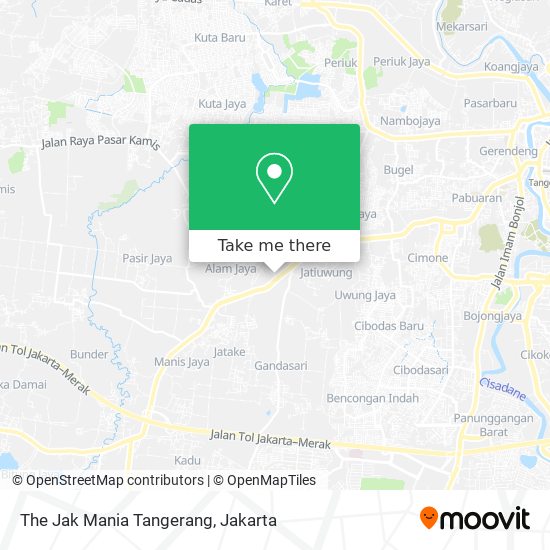 The Jak Mania Tangerang map