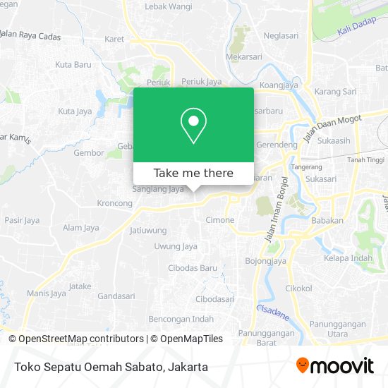 Toko Sepatu Oemah Sabato map