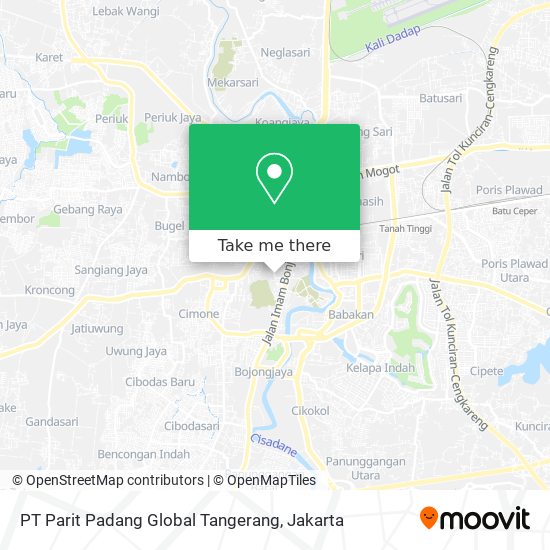 PT Parit Padang Global Tangerang map