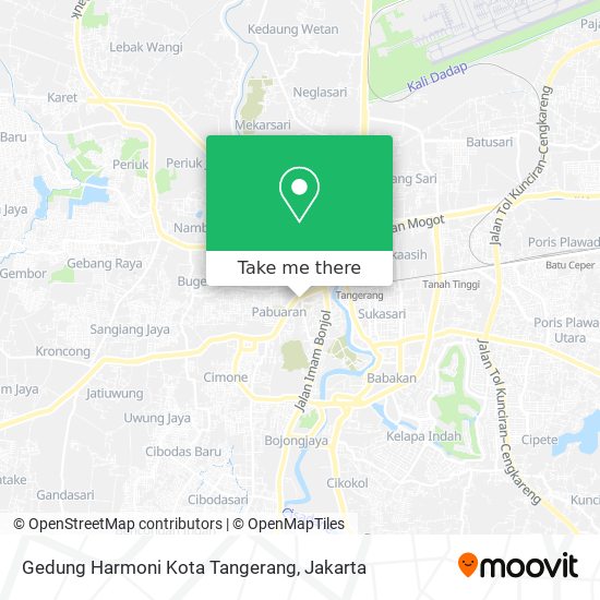 Gedung Harmoni Kota Tangerang map