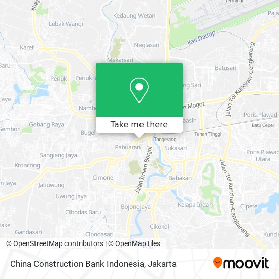 China Construction Bank Indonesia map