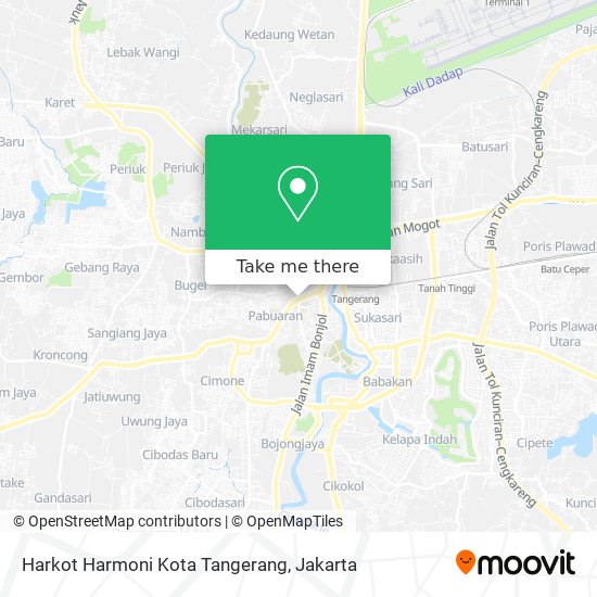 Harkot Harmoni Kota Tangerang map