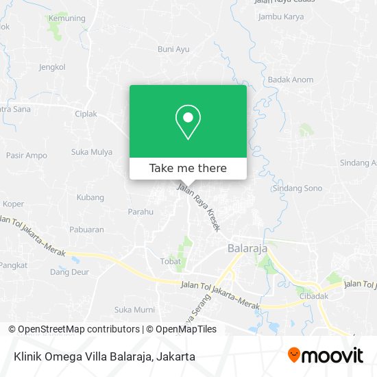 Klinik Omega Villa Balaraja map