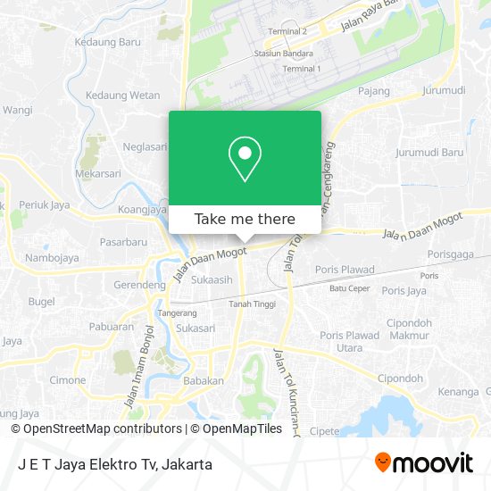 J E T Jaya Elektro Tv map