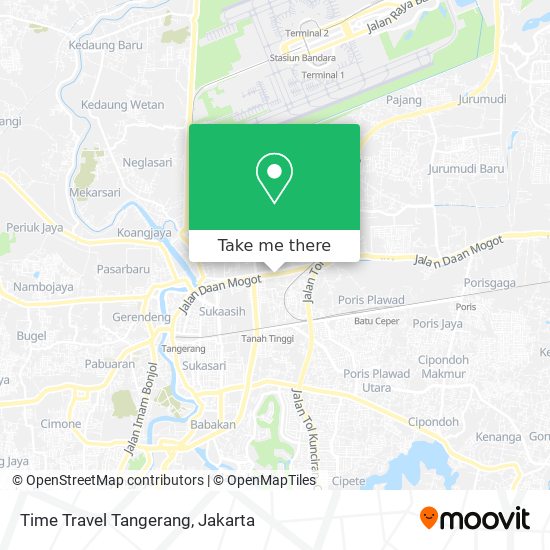 Time Travel Tangerang map