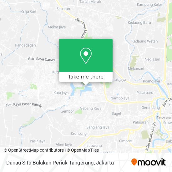 Danau Situ Bulakan Periuk Tangerang map