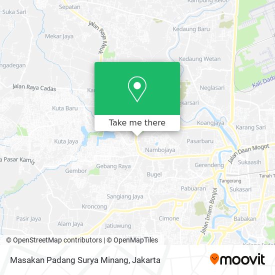 Masakan Padang Surya Minang map