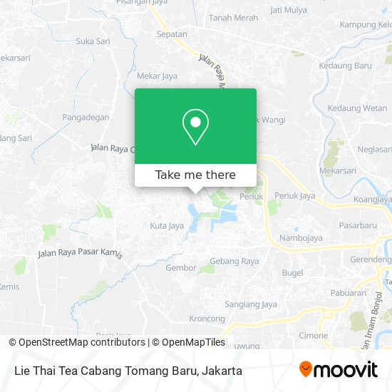 Lie Thai Tea Cabang Tomang Baru map