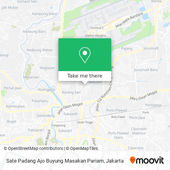 Sate Padang Ajo Buyung Masakan Pariam map