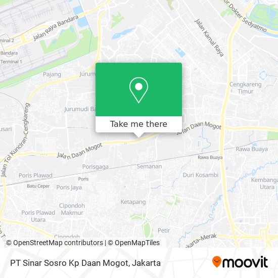 PT Sinar Sosro Kp Daan Mogot map