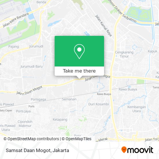 Samsat Daan Mogot map