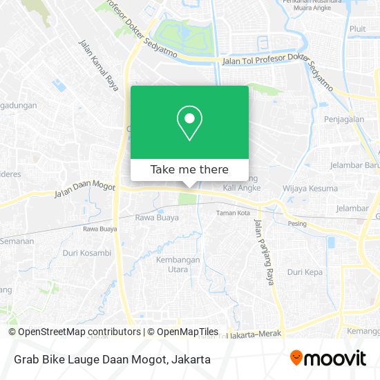 Grab Bike Lauge Daan Mogot map