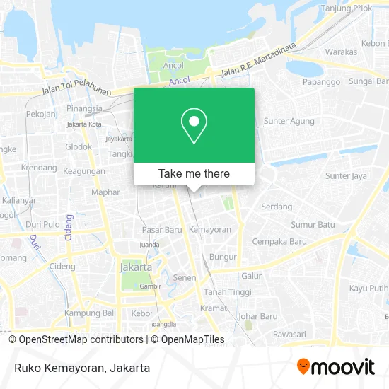 Ruko Kemayoran map