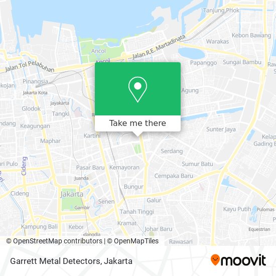 Garrett Metal Detectors map