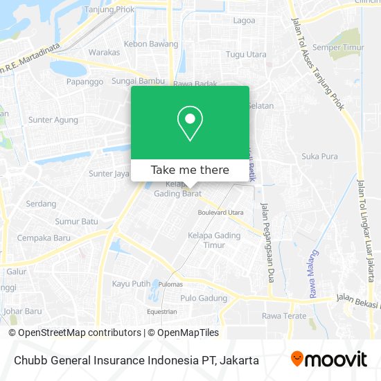 Chubb General Insurance Indonesia PT map