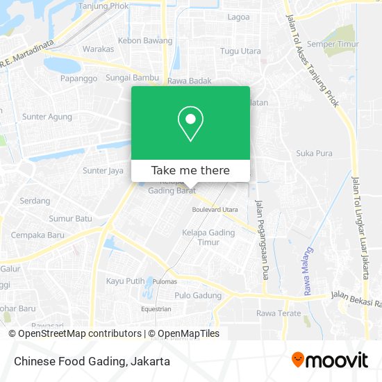 Chinese Food Gading map