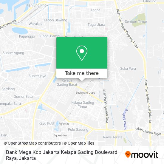 Bank Mega Kcp Jakarta Kelapa Gading Boulevard Raya map