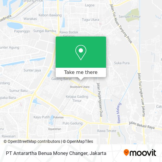 PT Antarartha Benua Money Changer map