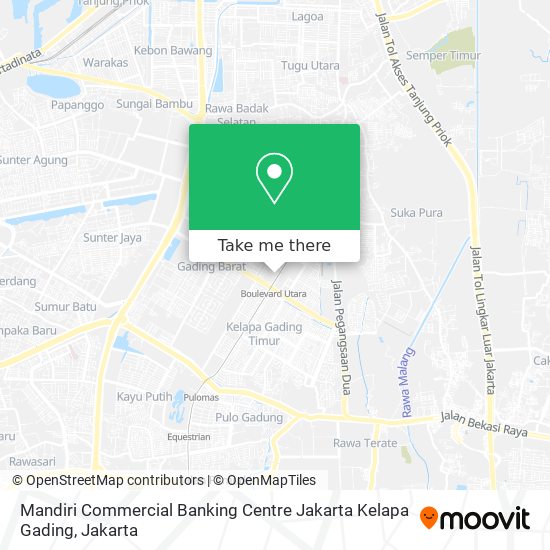 Mandiri Commercial Banking Centre Jakarta Kelapa Gading map