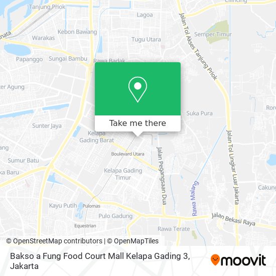 Bakso a Fung Food Court Mall Kelapa Gading 3 map