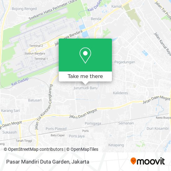 Pasar Mandiri Duta Garden map