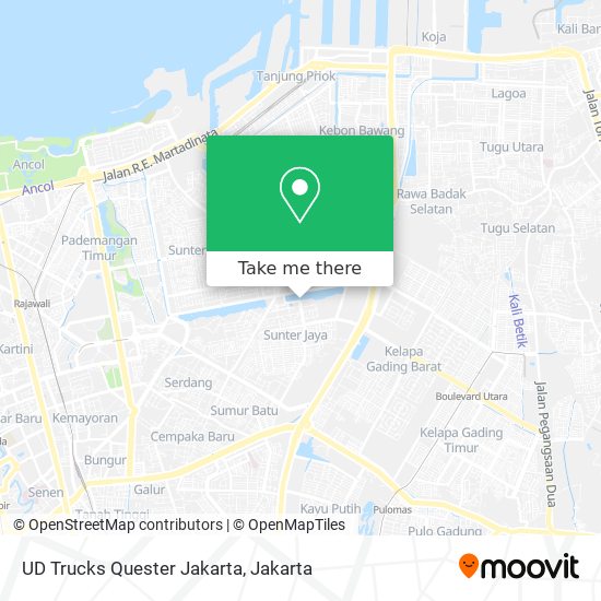 UD Trucks Quester Jakarta map