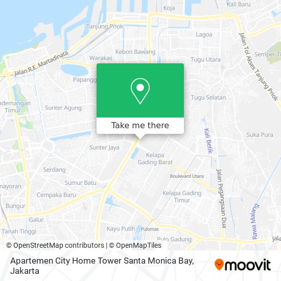 Apartemen City Home Tower Santa Monica Bay map