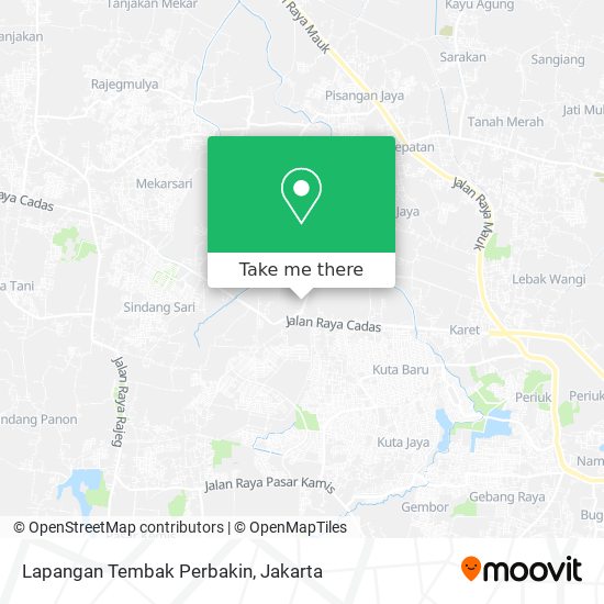 Lapangan Tembak Perbakin map