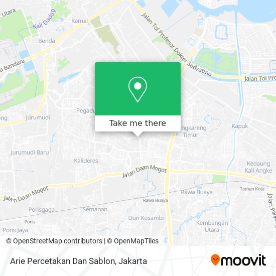 Arie Percetakan Dan Sablon map