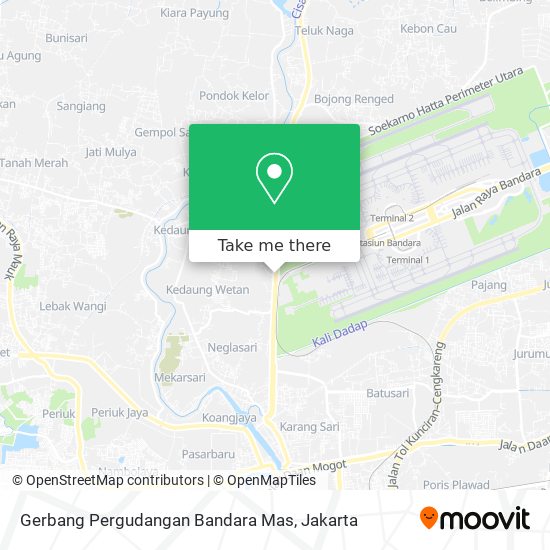 Gerbang Pergudangan Bandara Mas map