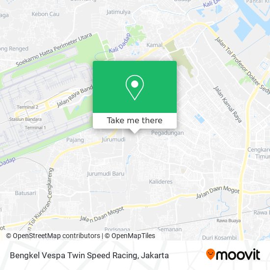 Bengkel Vespa Twin Speed Racing map