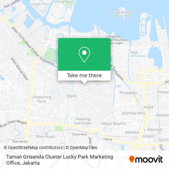 Taman Grisenda Cluster Lucky Park Marketing Office map