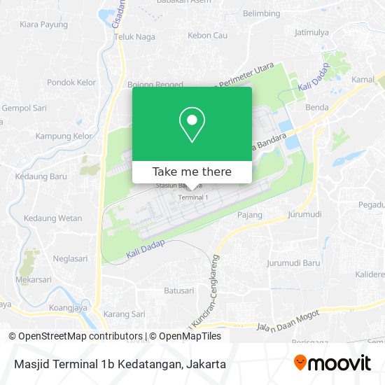 Masjid Terminal 1b Kedatangan map