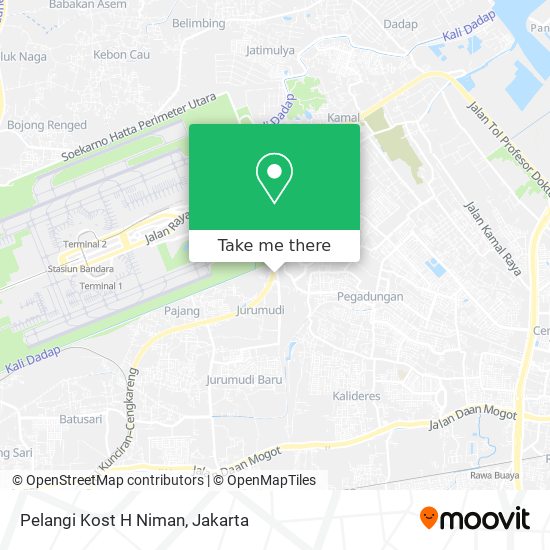 Pelangi Kost H Niman map